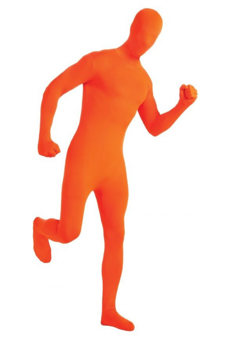 Оранжевый костюм Зентай вторая кожа