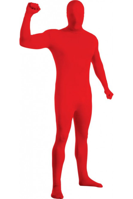 Красный костюм Зентай вторая кожа