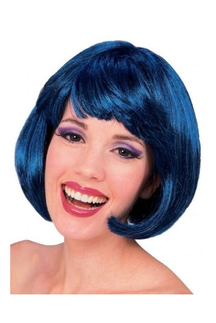 Синий парик супер-модели