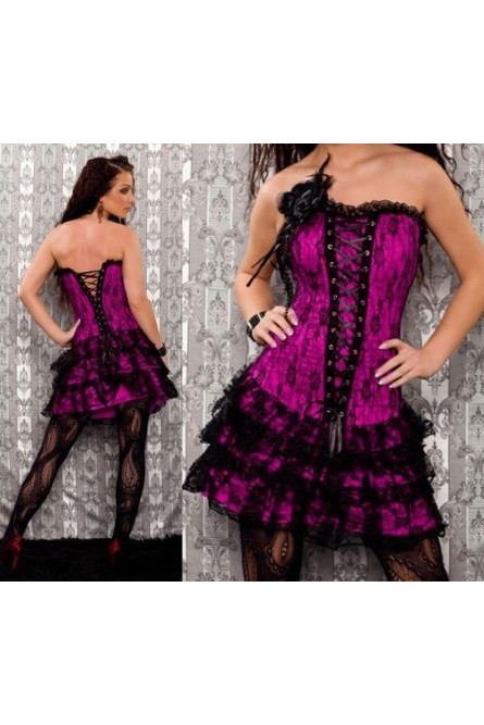 Корсетное фиолетовое платье
