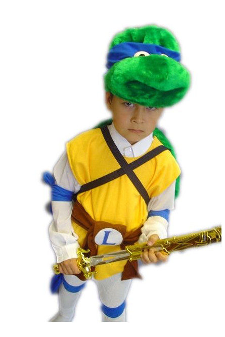Детский костюм сине-желтой Черепашки Каратиста