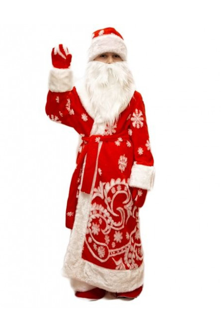Меховой костюм Деда Мороза детский