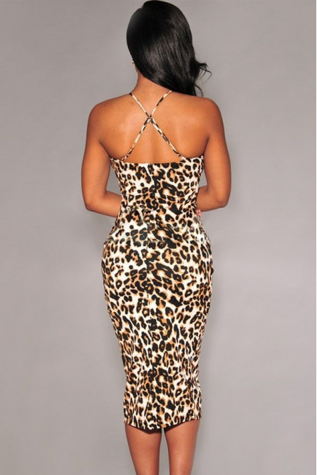 Соблазнительное леопардовое платье