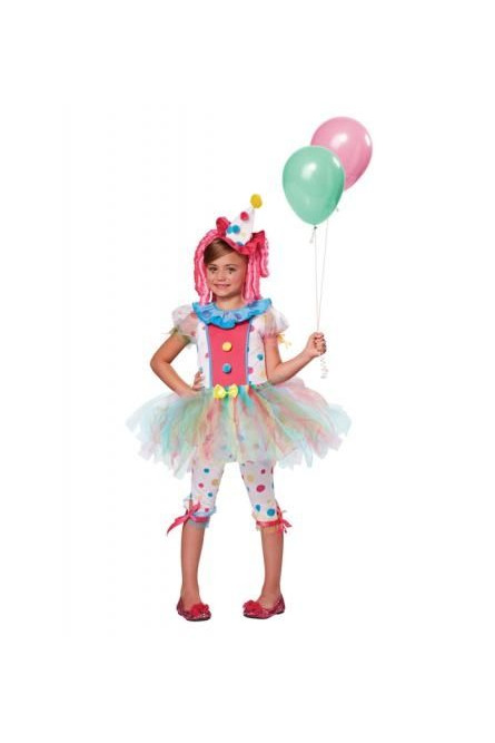 Детский костюм радужной клоунессы