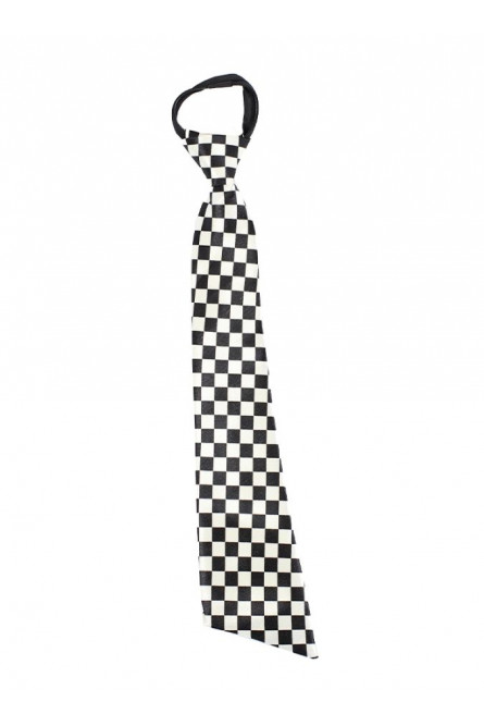 Черно-белый галстук на молнии