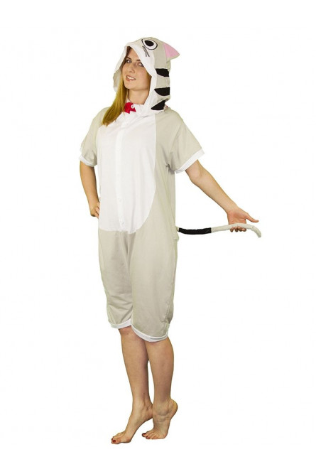 Пижама-кигуруми Серый Кот с шортиками