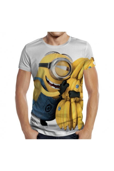 Мужская футболка Миньон с бананами