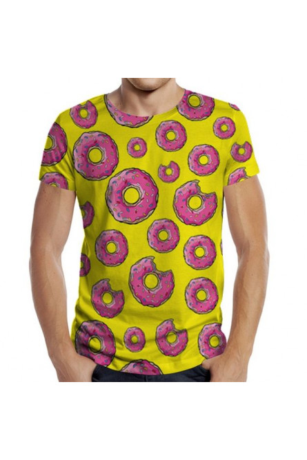 Мужская футболка с 3D принтом Пончики