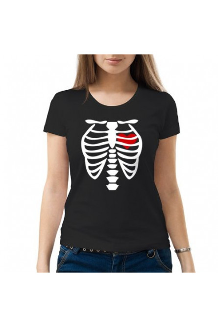 Женская футболка Сердце Скелетон