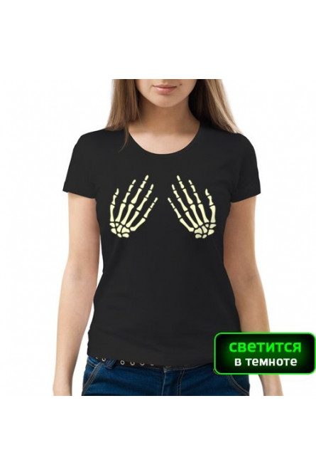 Женская футболка Руки Скелета