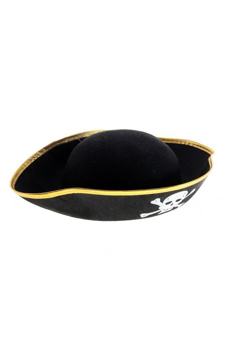 Пиратская шляпа с белым черепом