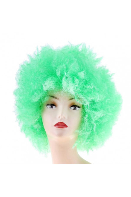 Светящийся диско парик зеленый