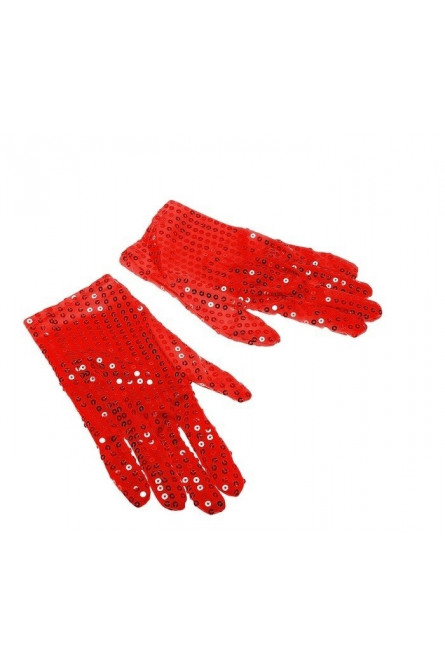 Красные блестящие перчатки