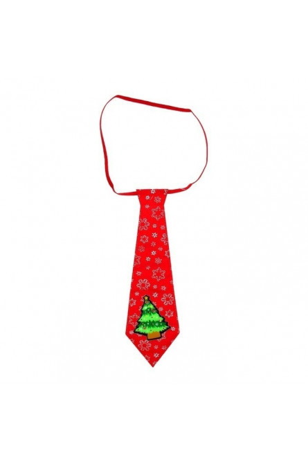 Красный галстук с елочкой