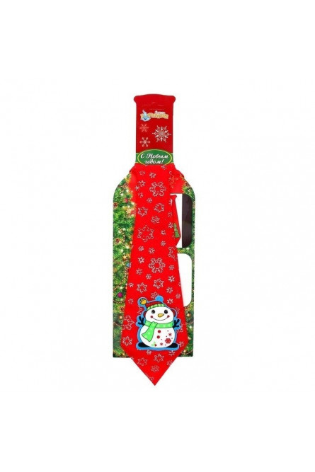 Новогодний галстук Снеговик