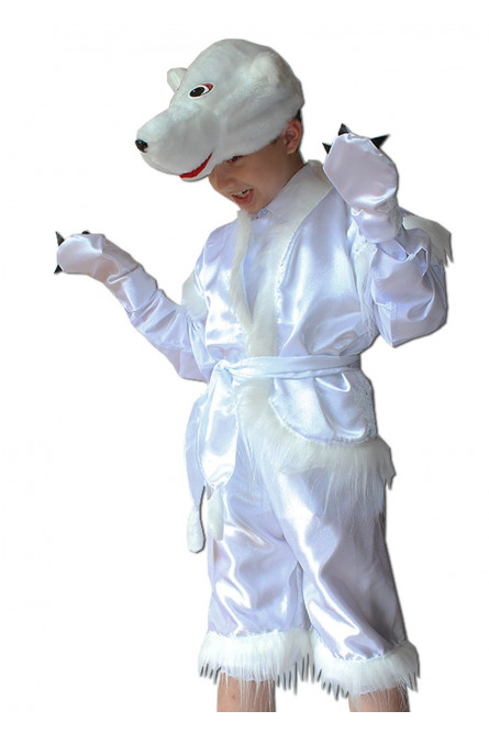 Детский костюм белого медвежонка