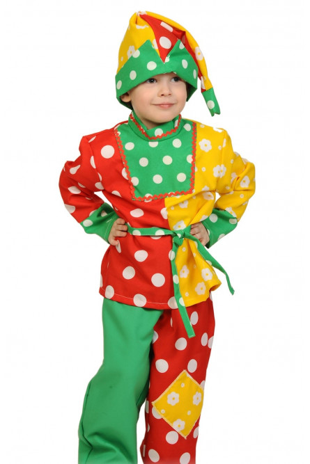 Карнавальный костюм Петрушки для детей