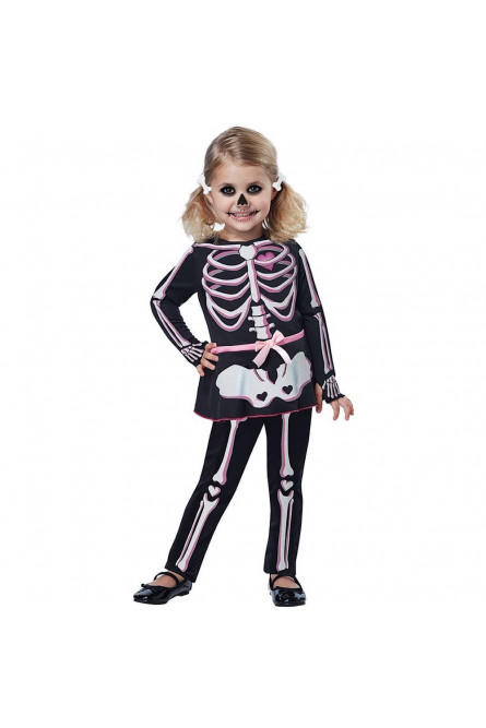 Детский костюм малышки скелетика