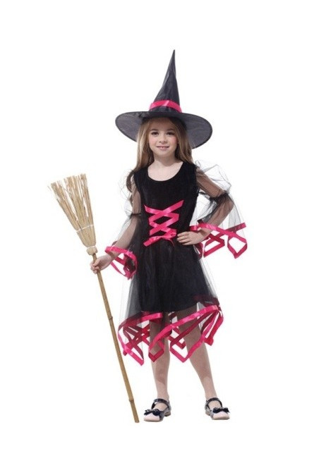 Детский костюм ведьмочки розовый