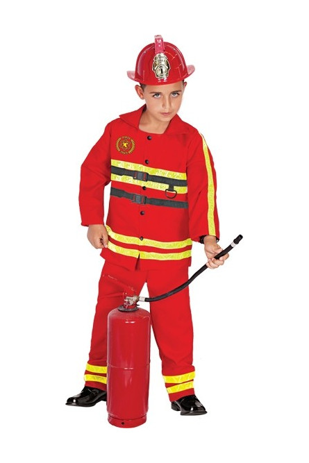 Детский костюм пожарника красный
