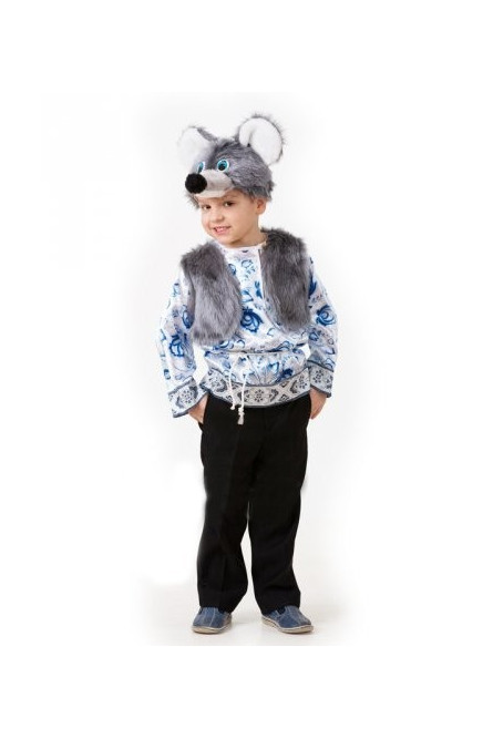 Детский костюм мышонка в стиле гжель