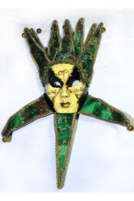 Золотисто-зеленая венецианская маска