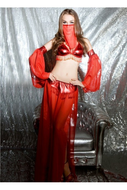 Красный костюм восточной танцовщицы