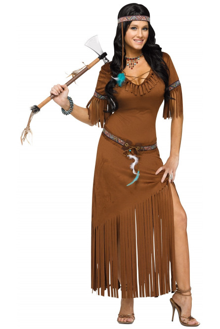 Длинное платье индейской девушки