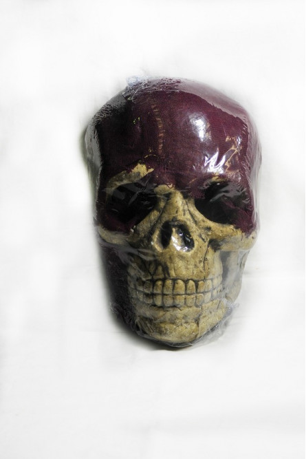 Маска черепа с мантией фиолетовая