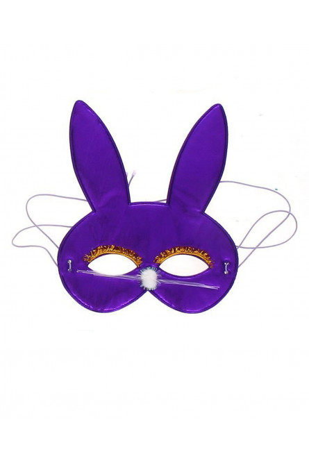Фиолетовая маска на глаза Зайка