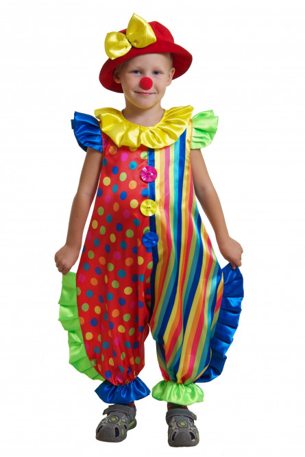Яркий костюм маленького клоуна