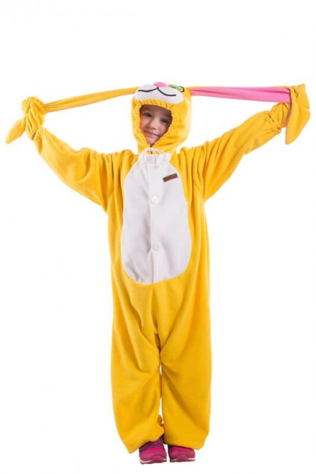 Детская пижама-кигуруми желтый заяц
