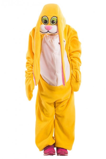 Детская пижама-кигуруми желтый заяц
