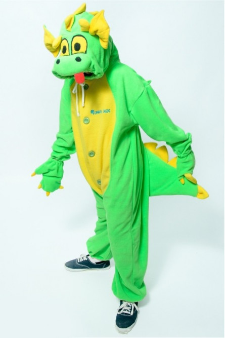 Детская пижама-кигуруми Зеленый Дракон