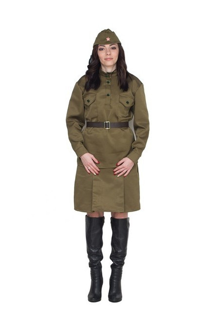 Женский военный костюм