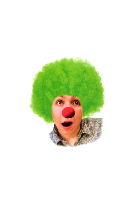 Зеленый клоунский парик