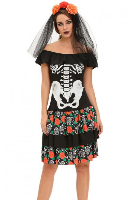 Платье Цветочный скелет