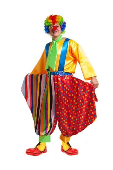 Клоунский разноцветный костюм