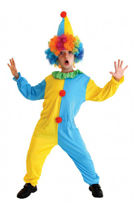 Детский костюм Яркого клоуна в колпаке