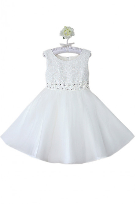 Белое платье с пайетками