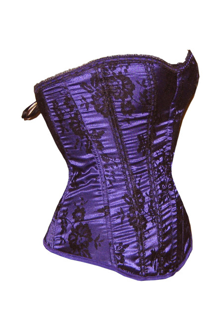 Черно-фиолетовый корсет