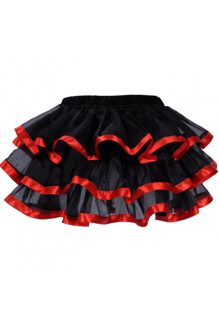 Многослойная красно-черная юбка