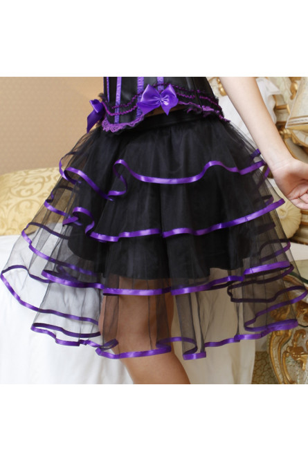 Пышная юбка с фиолетовой лентой