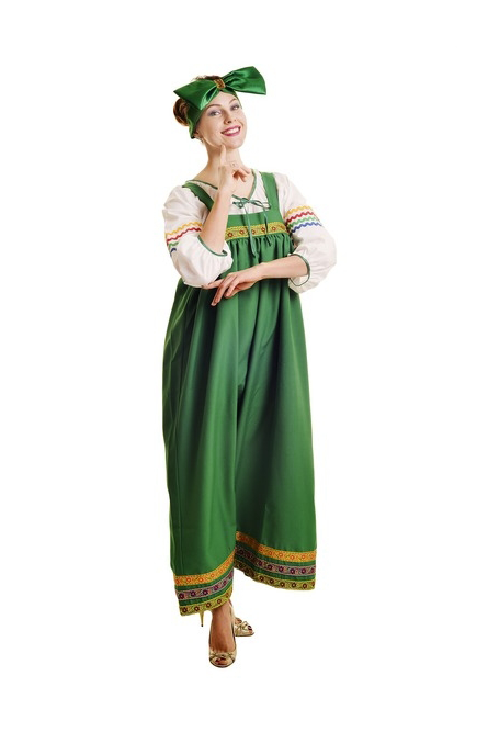 Зеленый костюм барыни