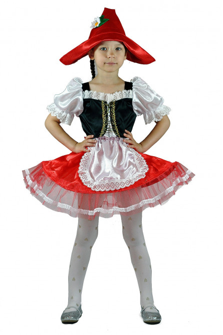 Детский костюм Красной Шапочки с ромашкой