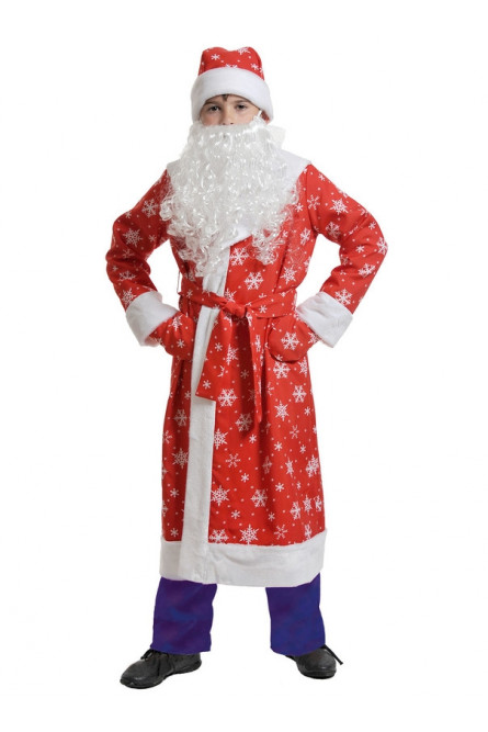 Детский костюм Деда Мороза в красном
