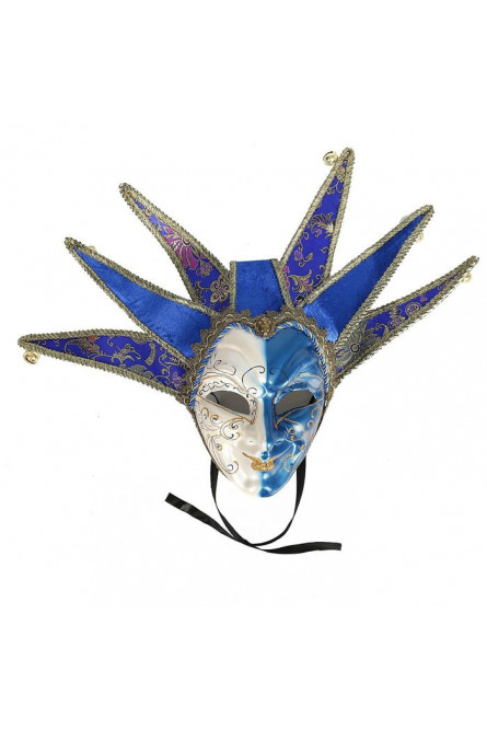 Сине-белая Венецианская маска