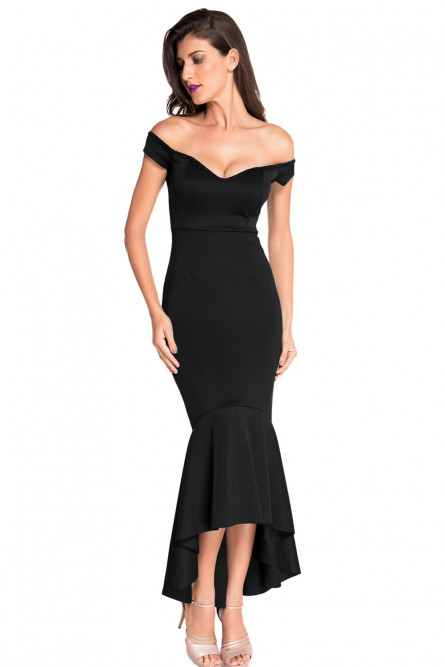 Вечернее классическое черное платье