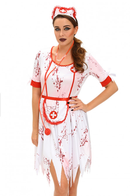 Разорванный костюм зомби медсестры
