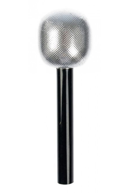 Игрушечный серебряный микрофон